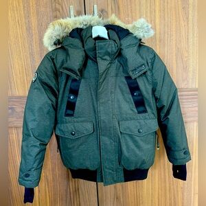 Triple F.A.T. Goose Norden Boy's 12/14 Olive winter down bomber jacket